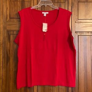 Dress Barn Red Tank Top size 22/24